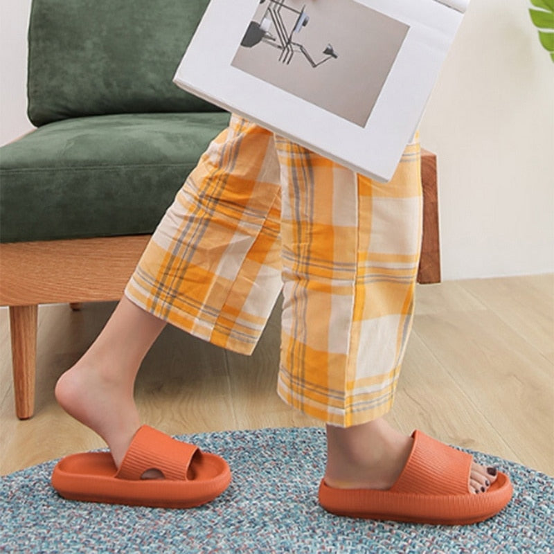 Thick Platform Slippers Women Indoor Bathroom Slipper Soft EVA Anti-slip Lovers Home Floor Slides Ladies Summer Shoes
