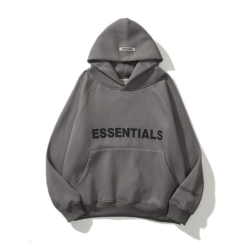 FEAROFGOD Double Line Essentials Fleece Hoodie Unisex Letter Print Sweatshirt