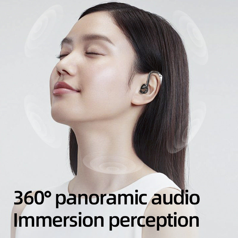 GT-R Bluetooth Earphones Hanging Ear Bone Conduction Wireless Bluetooth Earphones Long Range Office Business Digital Display Screen