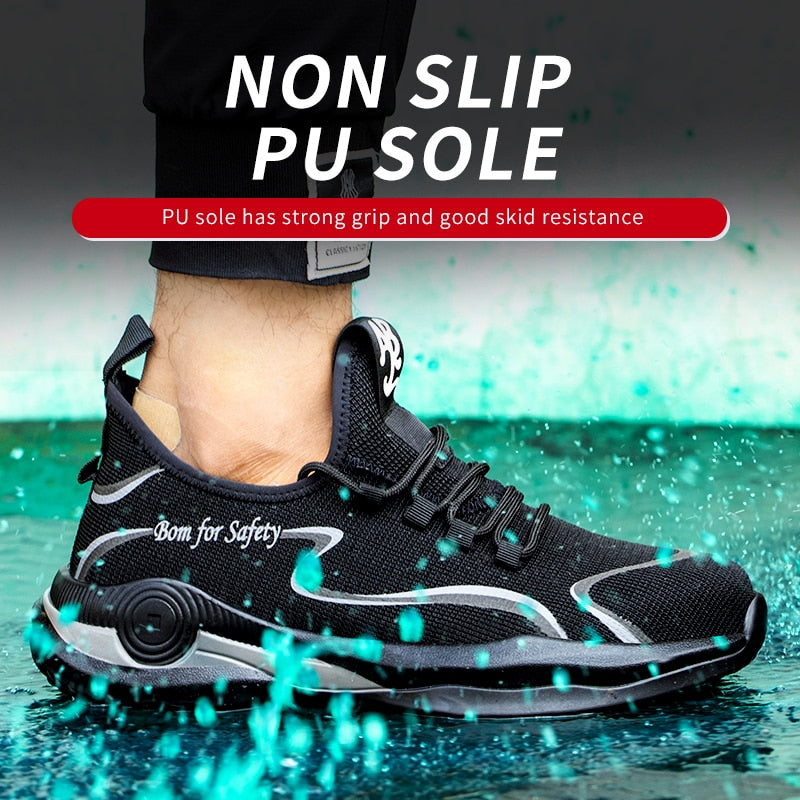 Lightweight Work Shoes Sneakers Puncture-Proof Safety Shoes