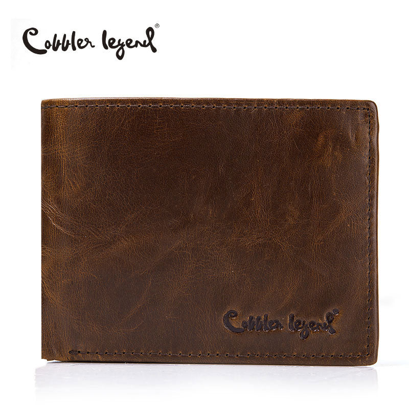 Cobbler Legend Famous Brand Genuine Leather Men Wallets Handmade Men's Wallet Male Money Purses Coins Wallet With ID Card Holder