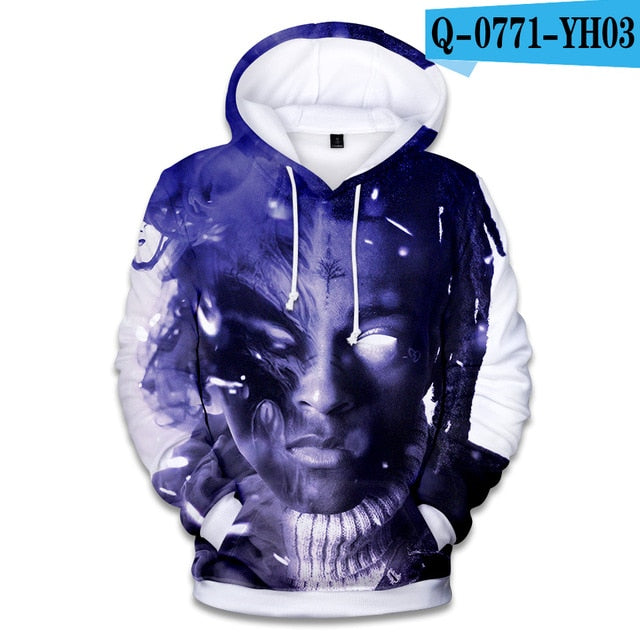 Rapper XXX Tentacion Cotton Hoodies sweatshirts 3D Rapper xxxtentacion Uniform mens hoodies Hip Hop sweatshirt
