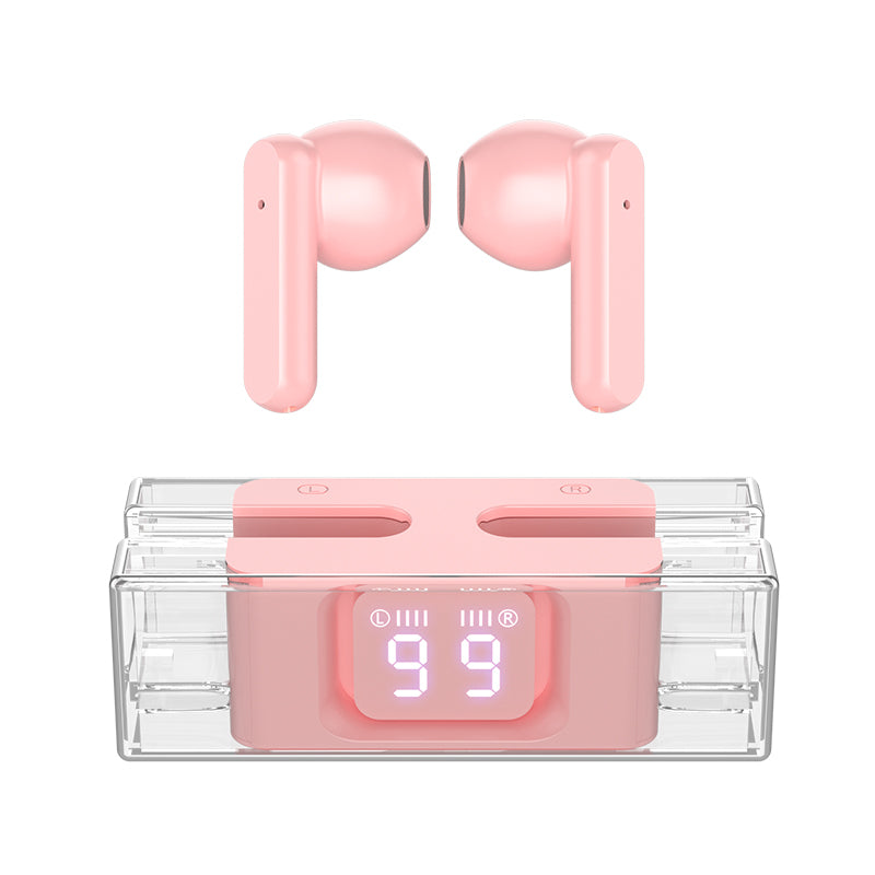 New SP28 in ear earplugs transparent digital display TWS Bluetooth headset game low latency