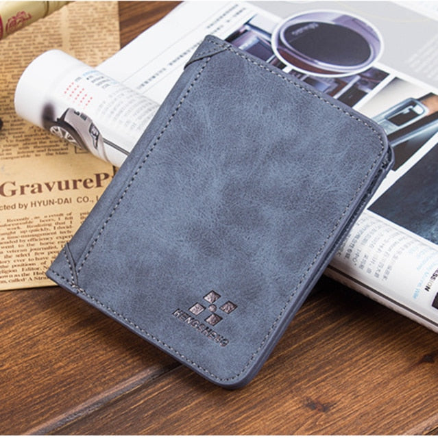 Mens Luxury Soft Business Leather Bifold Wallet Credit Card Holder Purse