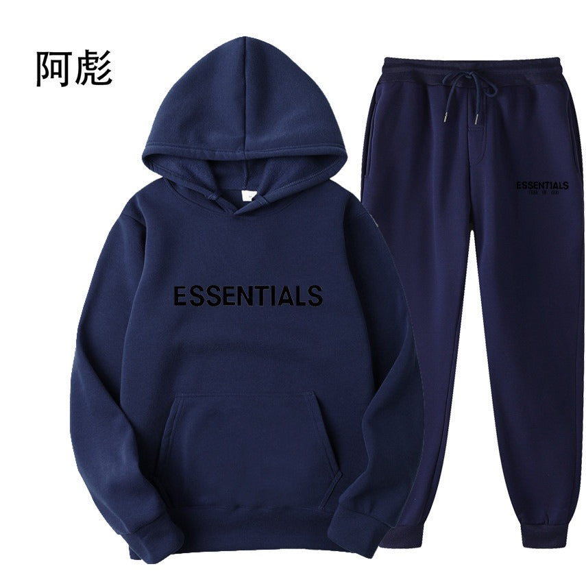 FEAR OF GOD ESSENTIALS couple suit sweatshirt men and women double line high street fashion brand autumn and winter two-piece suit