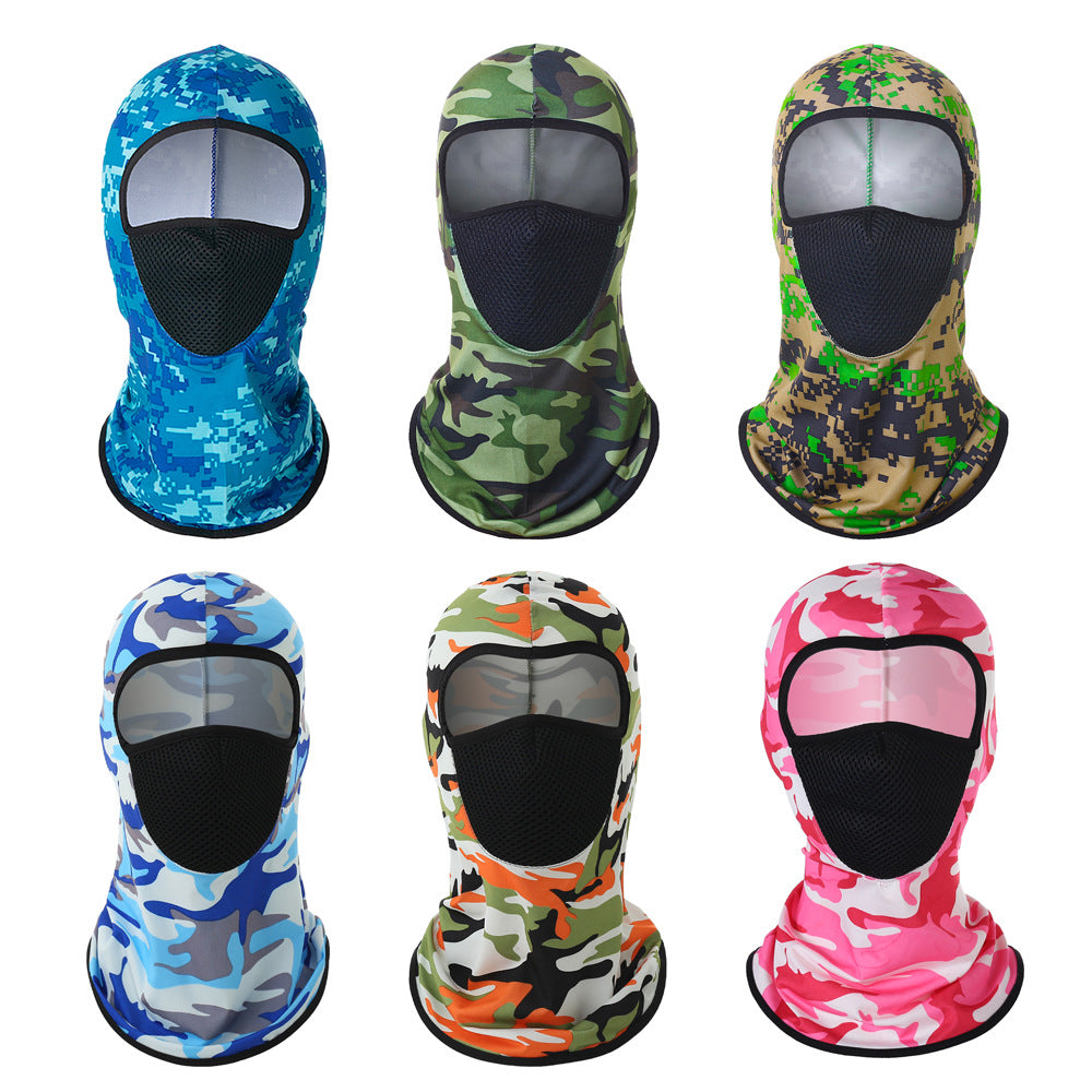 Summer Sunscreen Mask Breathable Anti-Ultraviolet Sports Mask Headgear Outdoor Neck Protection Headgear Riding Mask