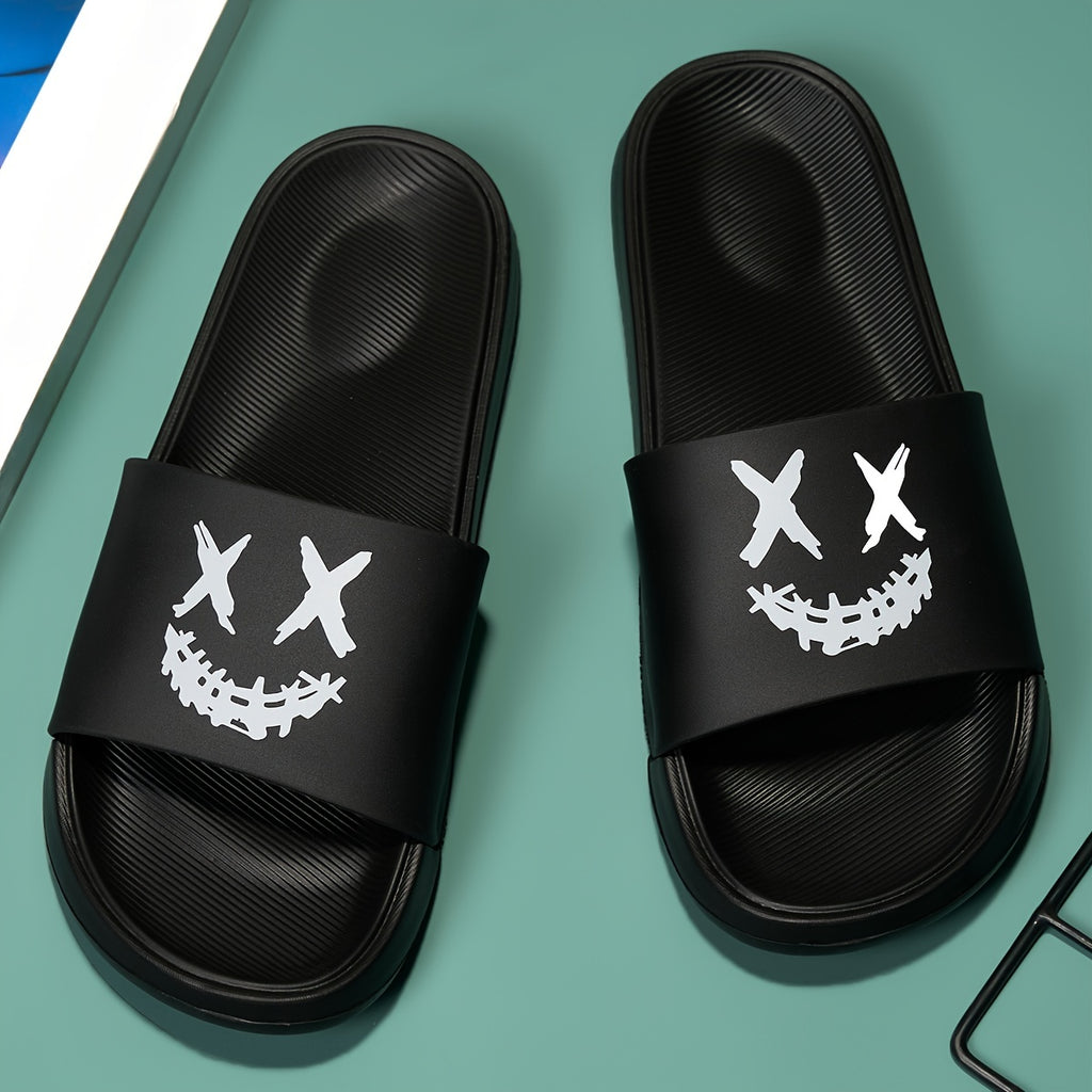 Mens Lightweight Non-Slip Slides - Ultra-Comfortable Open Toe Design for Quick Dry, Indoor/Outdoor Wear - Perfect Beach & Summer Slippers