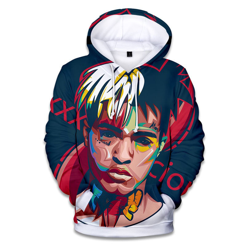 Rapper XXX Tentacion Cotton Hoodies sweatshirts 3D Rapper xxxtentacion Uniform mens hoodies Hip Hop sweatshirt