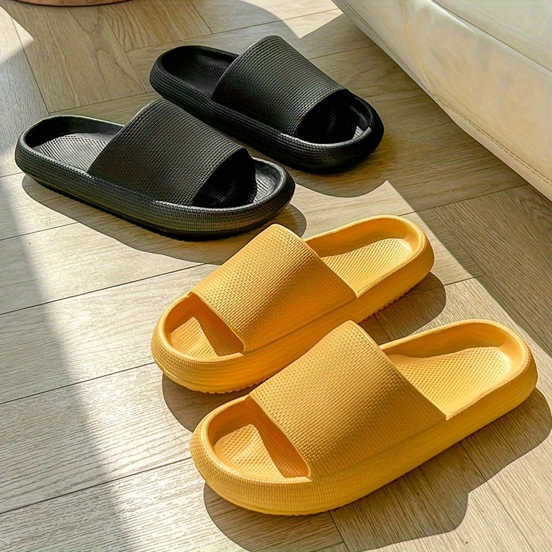 CloudSoft Women's Slides - Chic Comfort, Non-Slip Grip, Wear-Resistant, Perfect for Home & Bath