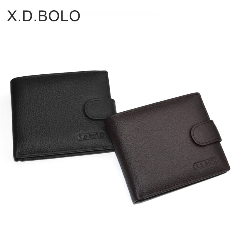 X.D.BOLO Wallet Men Leather Genuine Cow Leather Man Wallets With Coin Pocket Man Purse leather Money Bag Male Wallets Wholesale