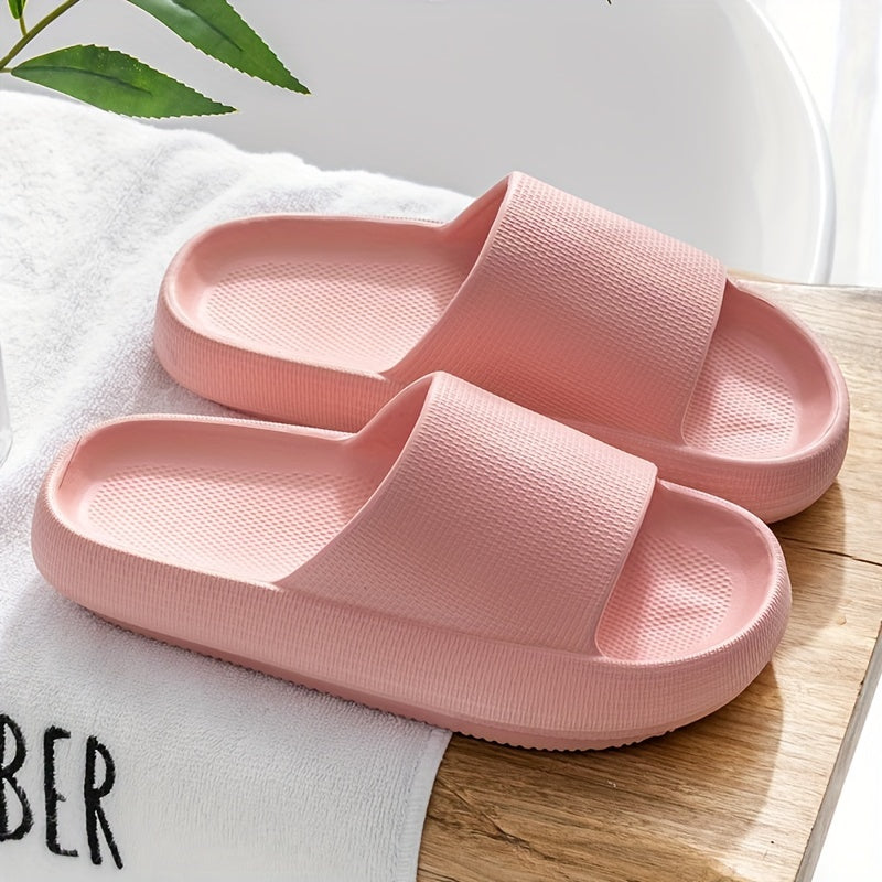 CloudSoft Women's Slides - Chic Comfort, Non-Slip Grip, Wear-Resistant, Perfect for Home & Bath