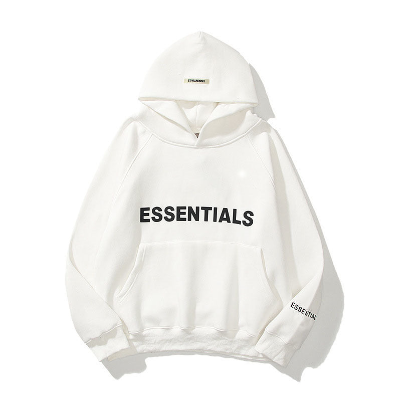 FEAROFGOD Double Line Essentials Fleece Hoodie Unisex Letter Print Sweatshirt