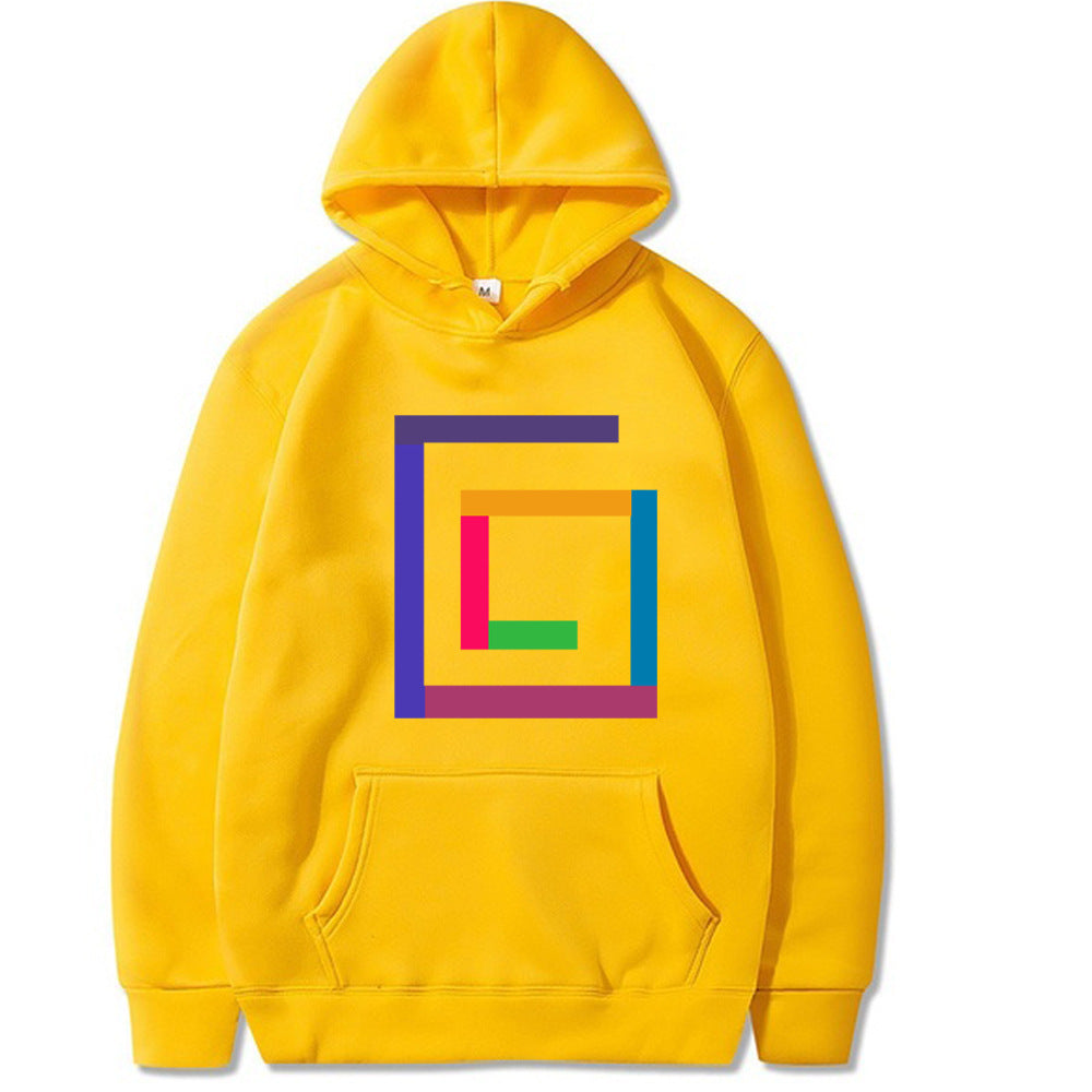 Print Fleece Hooded Sweatshirt