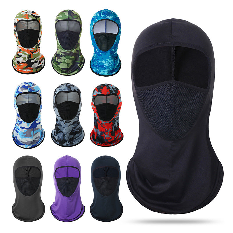 Summer Sunscreen Mask Breathable Anti-Ultraviolet Sports Mask Headgear Outdoor Neck Protection Headgear Riding Mask