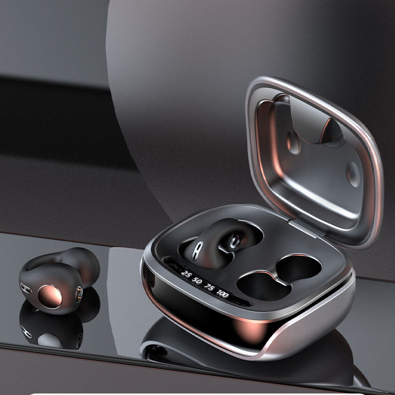 JX80 bone conduction clip on Bluetooth earphones with spray code noise reduction, high battery life, and no delay