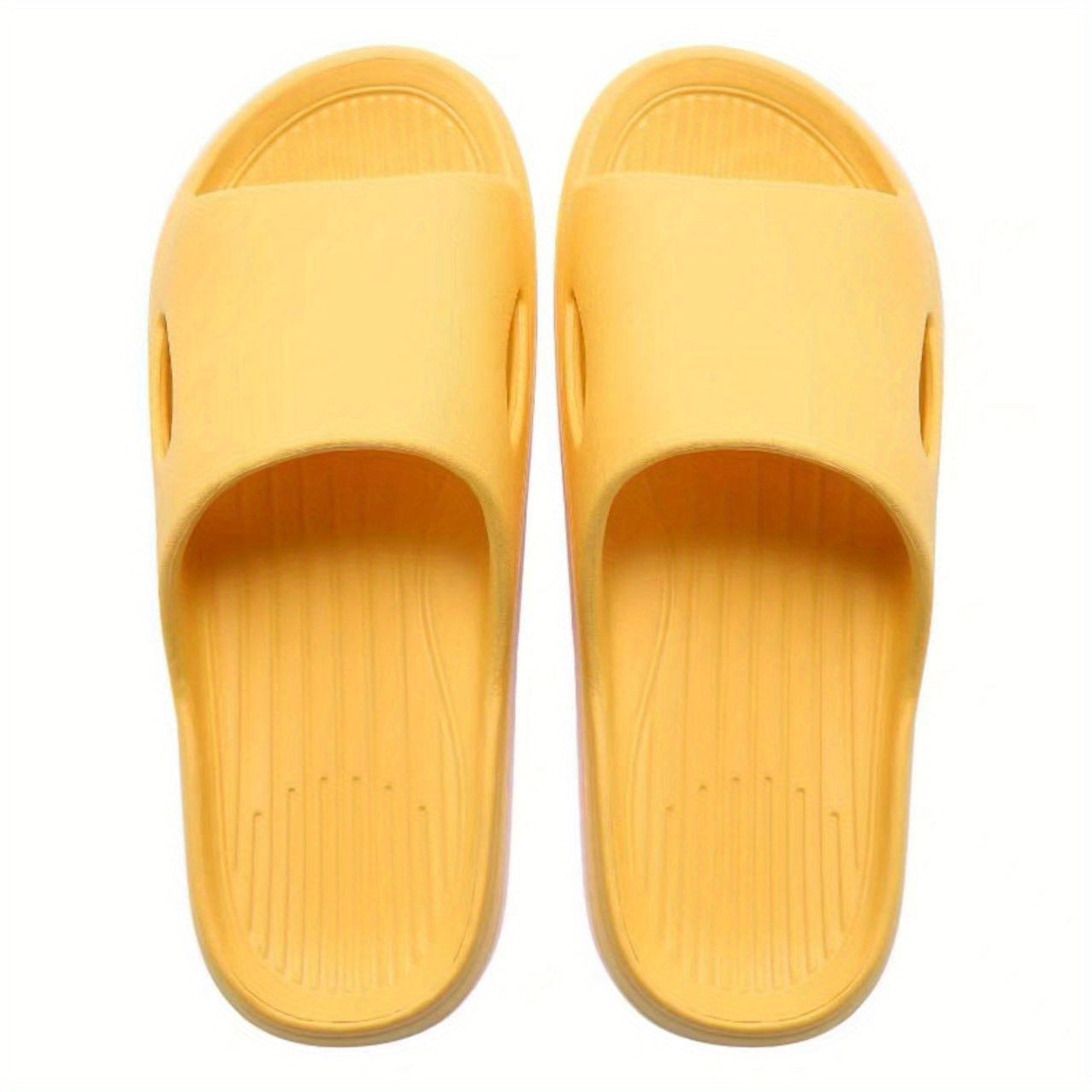 Men's Lightweight Non-Slip Open Toe Quick-Drying Slides For Bathroom Beach, Summer