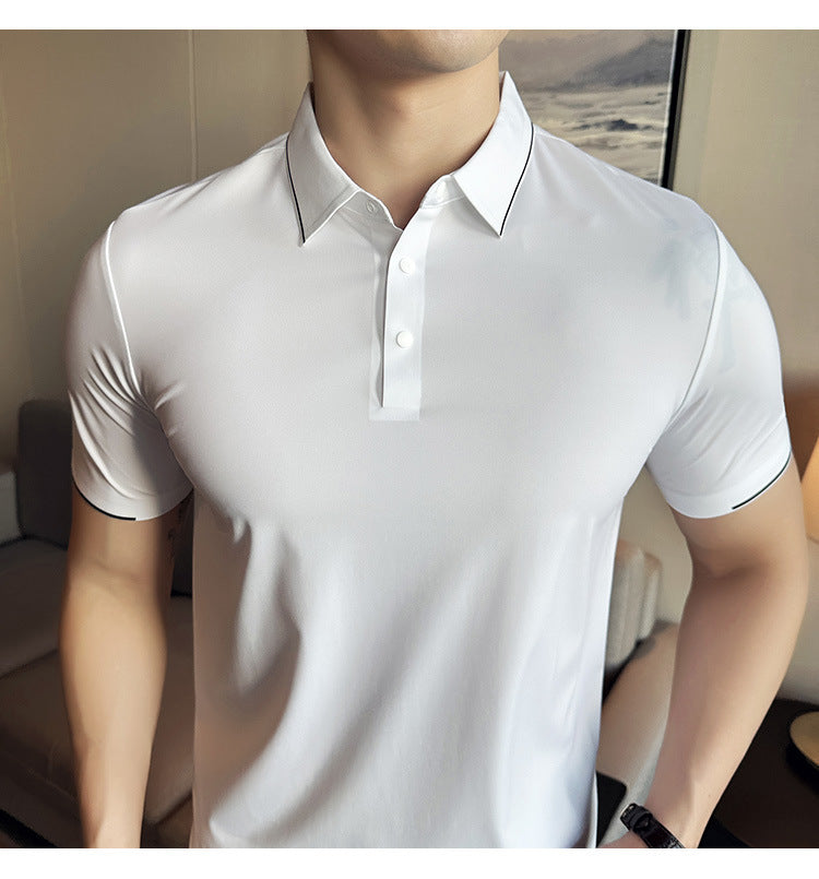 Short sleeved polo shirt men's t-shirt