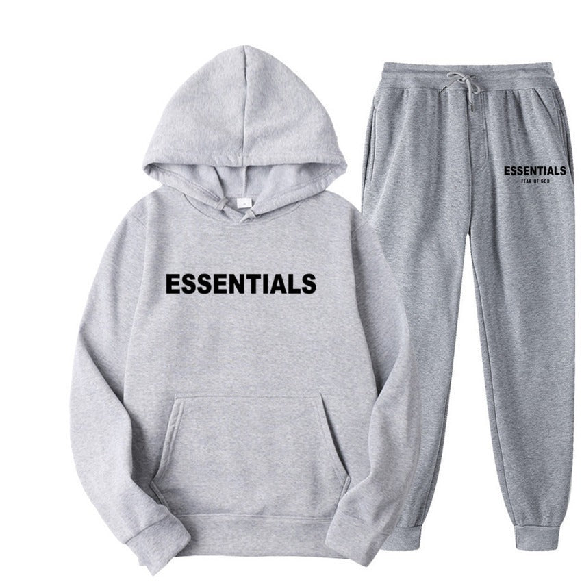 FEAR OF GOD ESSENTIALS couple suit sweatshirt men and women double line high street fashion brand autumn and winter two-piece suit