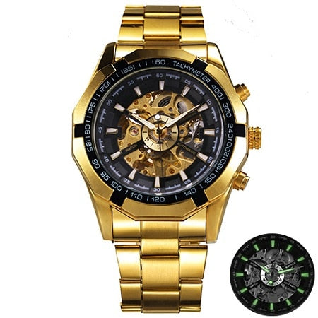 Winner Watch Men Skeleton Automatic Mechanical Watch Gold Skeleton Vintage Man Watch Mens FORSINING Watch Top Brand Luxury