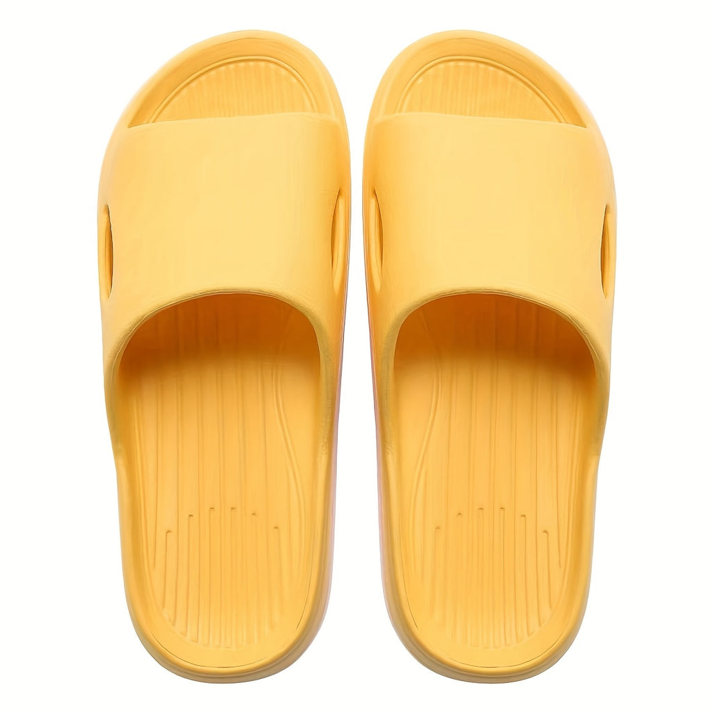 Men's Lightweight Non-Slip Open Toe Quick-Drying Slides For Bathroom Beach, Summer