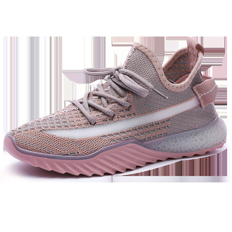 Net Red Tide Shoes Ins Really Burst Sports Shoes New Flying Woven Shoes Female Jelly Bottom Starry Coconut Shoes