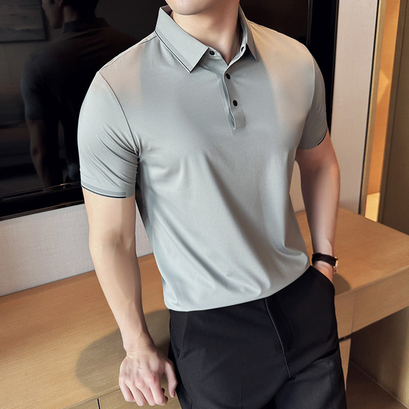 Short sleeved polo shirt men's t-shirt