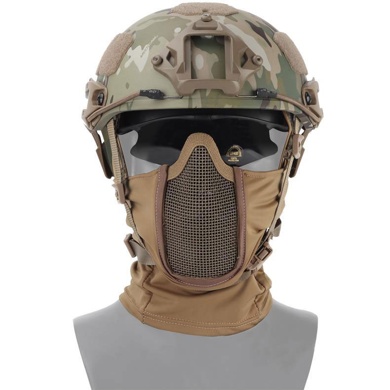 Tactical Full Face Cover Men Balaclava Quick Dry Headwear Face Protection Battle Neck Veil