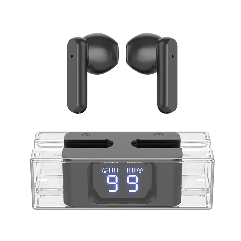 New SP28 in ear earplugs transparent digital display TWS Bluetooth headset game low latency