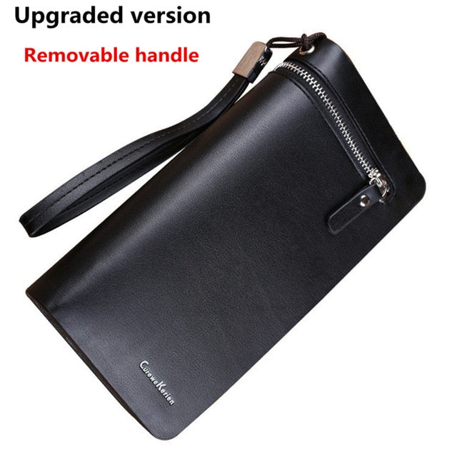 Bifold Men Wallet Brand Famous Mens Leather Long Wallet Clutch Male Money Purse ID Card Holder