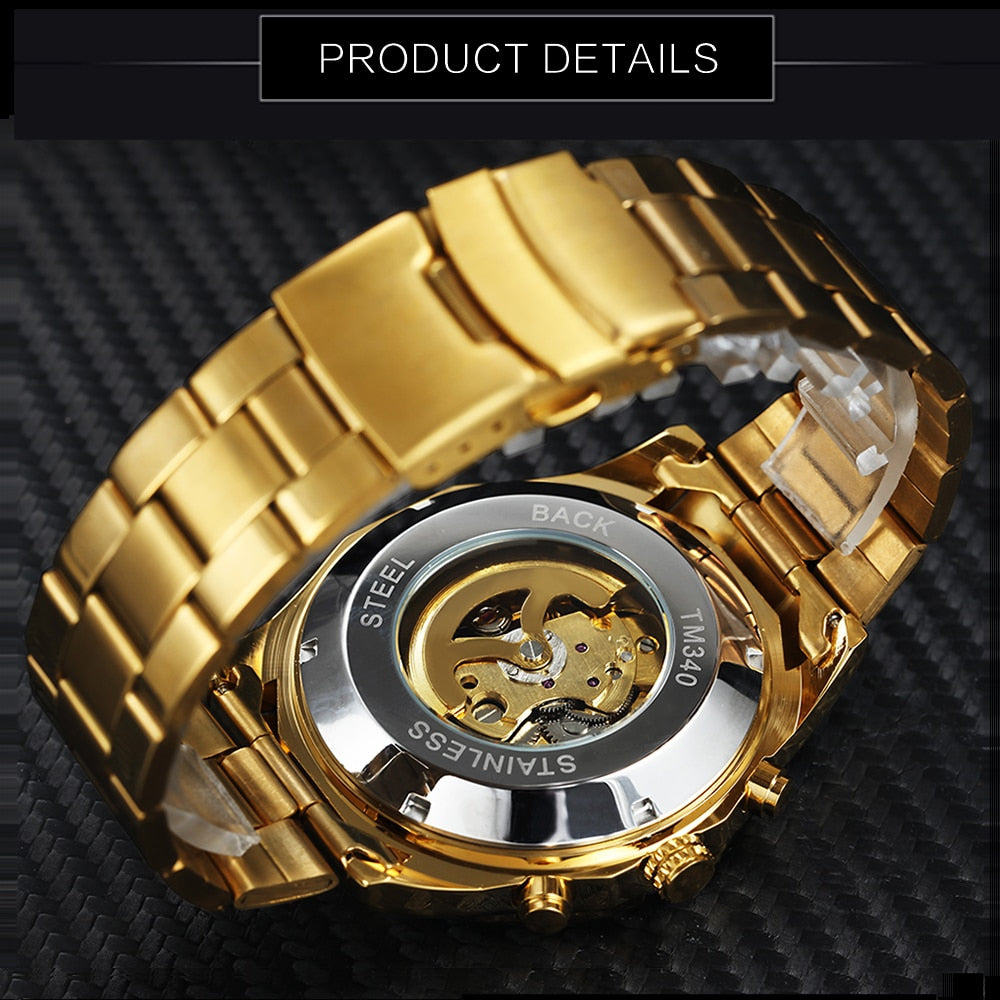 Winner Watch Men Skeleton Automatic Mechanical Watch Gold Skeleton Vintage Man Watch Mens FORSINING Watch Top Brand Luxury