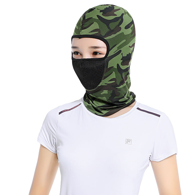 Summer Sunscreen Mask Breathable Anti-Ultraviolet Sports Mask Headgear Outdoor Neck Protection Headgear Riding Mask