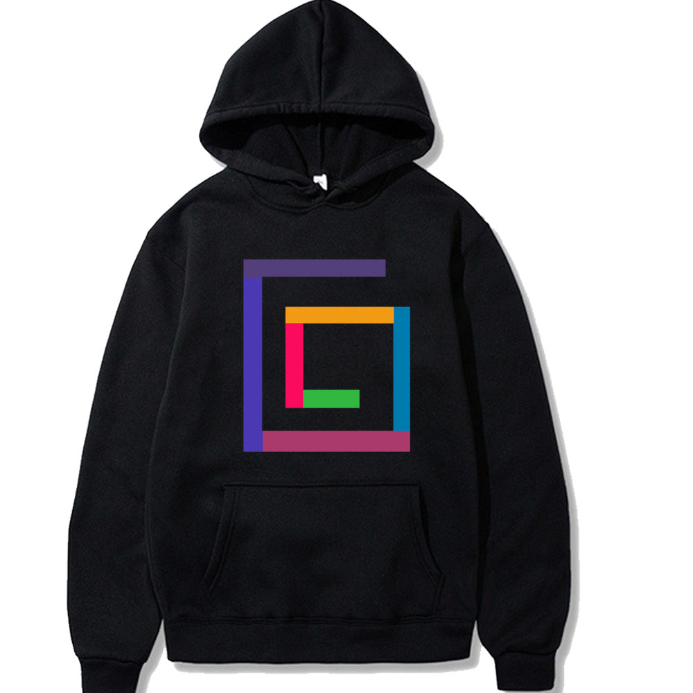 Print Fleece Hooded Sweatshirt