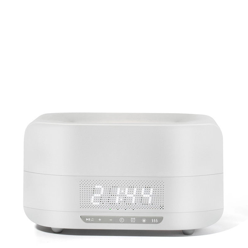 Multifunctional Atmosphere light sleep wireless Bluetooth speaker flame humidifier aromatherapy machine digital display clock