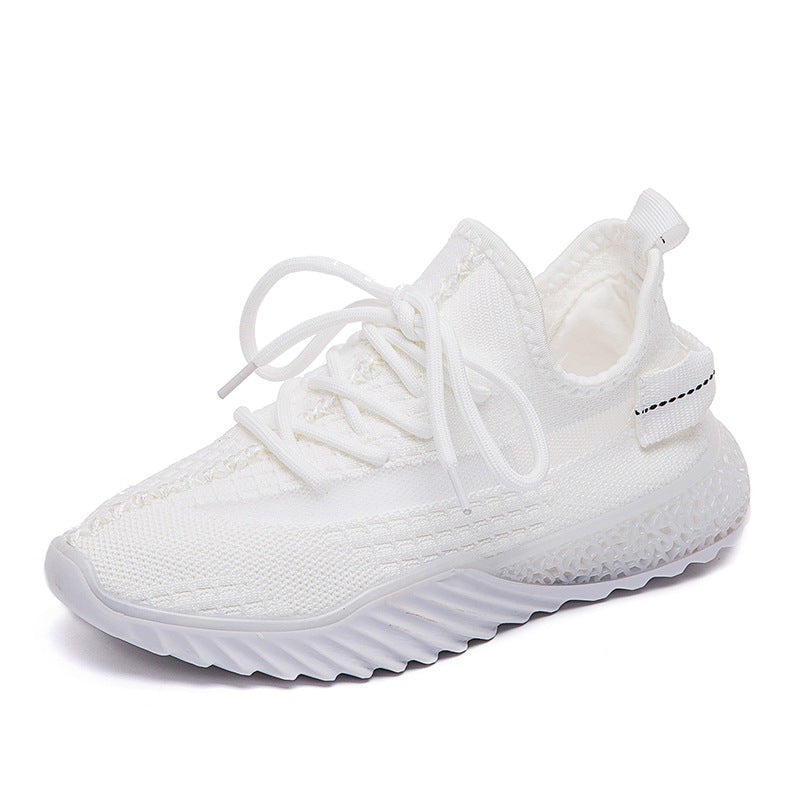 Net Red Tide Shoes Ins Really Burst Sports Shoes New Flying Woven Shoes Female Jelly Bottom Starry Coconut Shoes