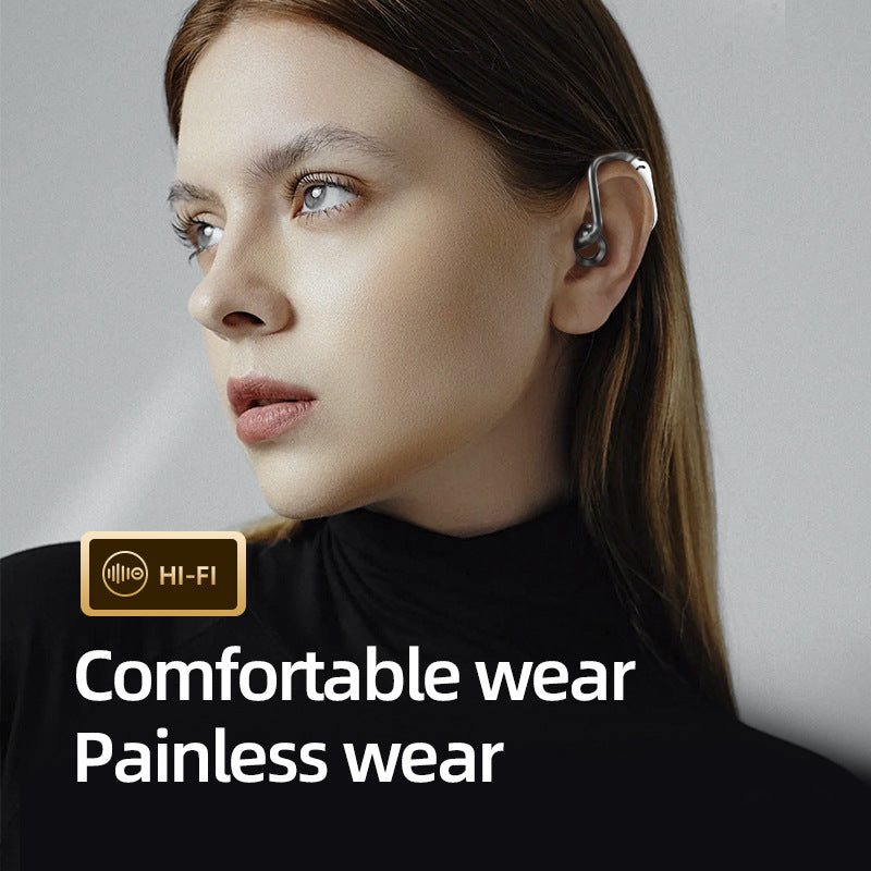 GT-R Bluetooth Earphones Hanging Ear Bone Conduction Wireless Bluetooth Earphones Long Range Office Business Digital Display Screen