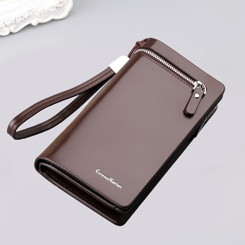 Bifold Men Wallet Brand Famous Mens Leather Long Wallet Clutch Male Money Purse ID Card Holder