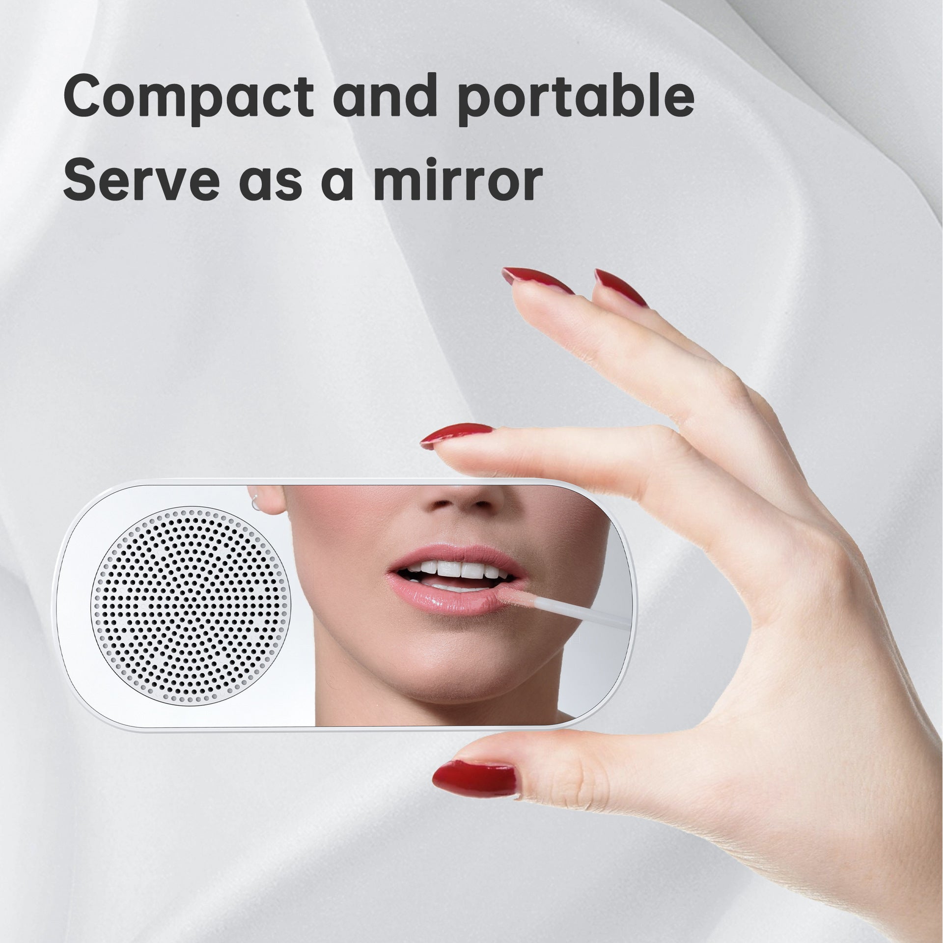 Intelligent Bluetooth Speaker Bluetooth Audio Gift Alarm Clock Mirror Clock Audio Small Speaker