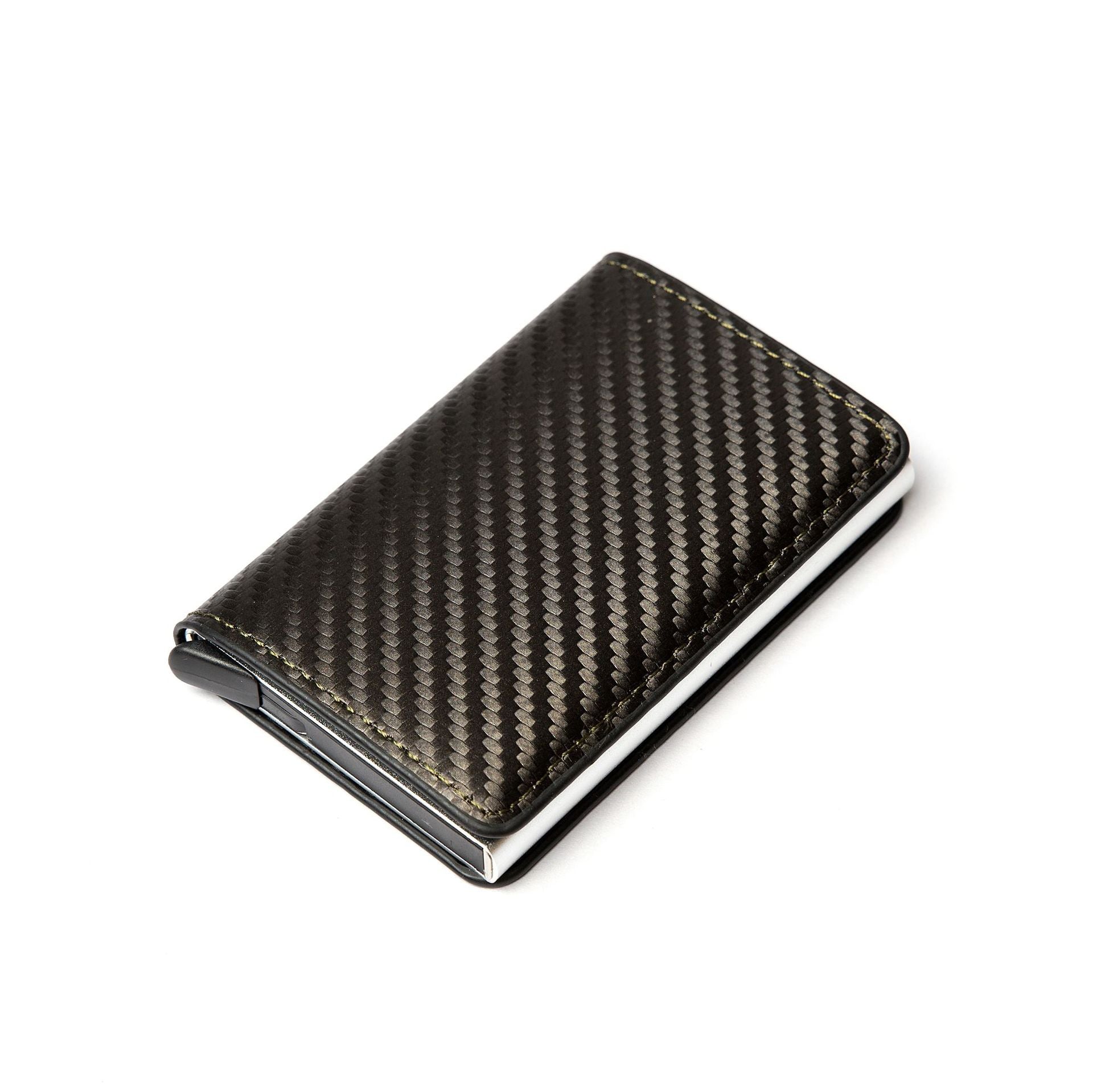 Carbon Fiber Anti-Magnetic Card Case Aluminum Alloy Card Box RFID Anti-Magnetic Wallet Card Holder
