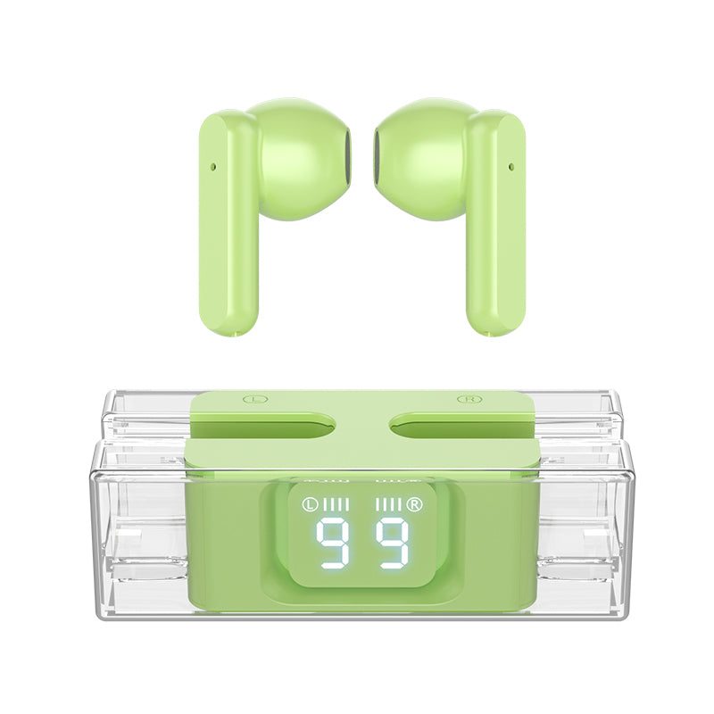 New SP28 in ear earplugs transparent digital display TWS Bluetooth headset game low latency