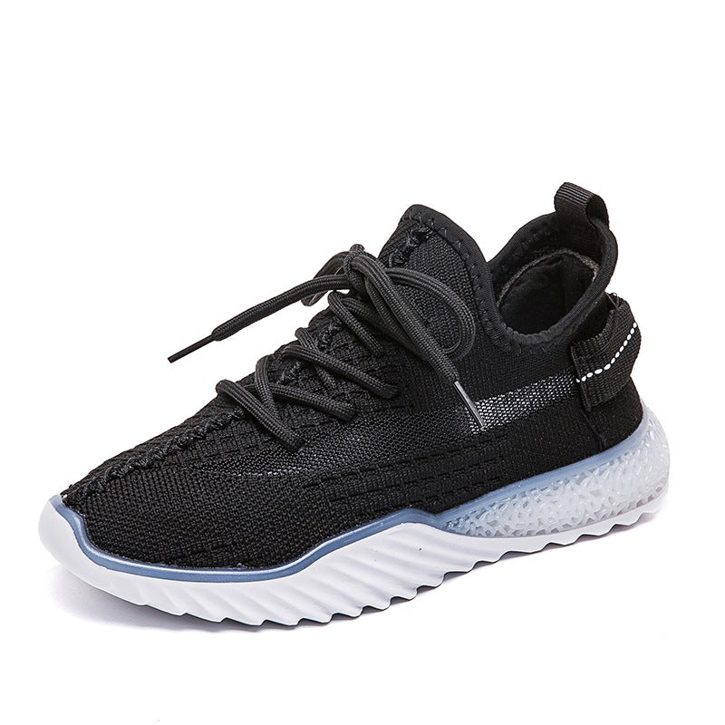 Net Red Tide Shoes Ins Really Burst Sports Shoes New Flying Woven Shoes Female Jelly Bottom Starry Coconut Shoes