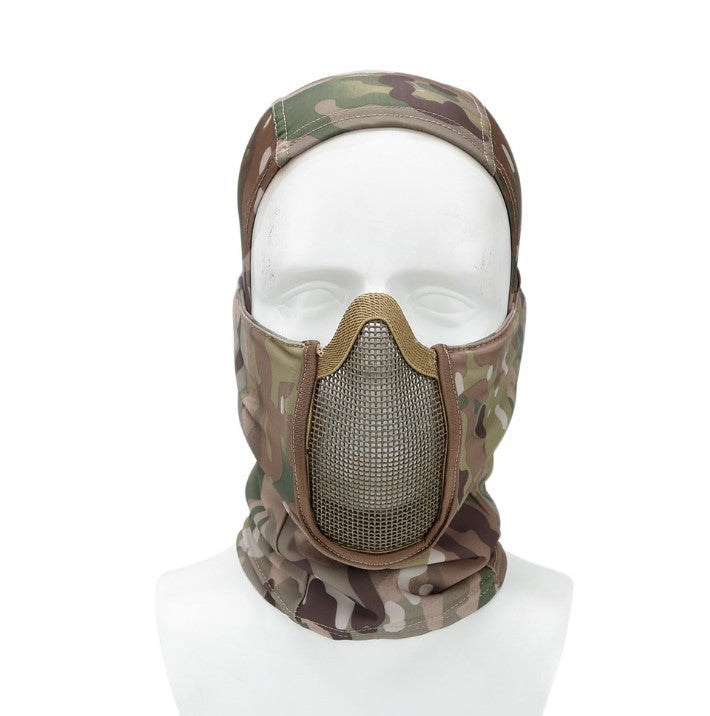 Tactical Full Face Cover Men Balaclava Quick Dry Headwear Face Protection Battle Neck Veil