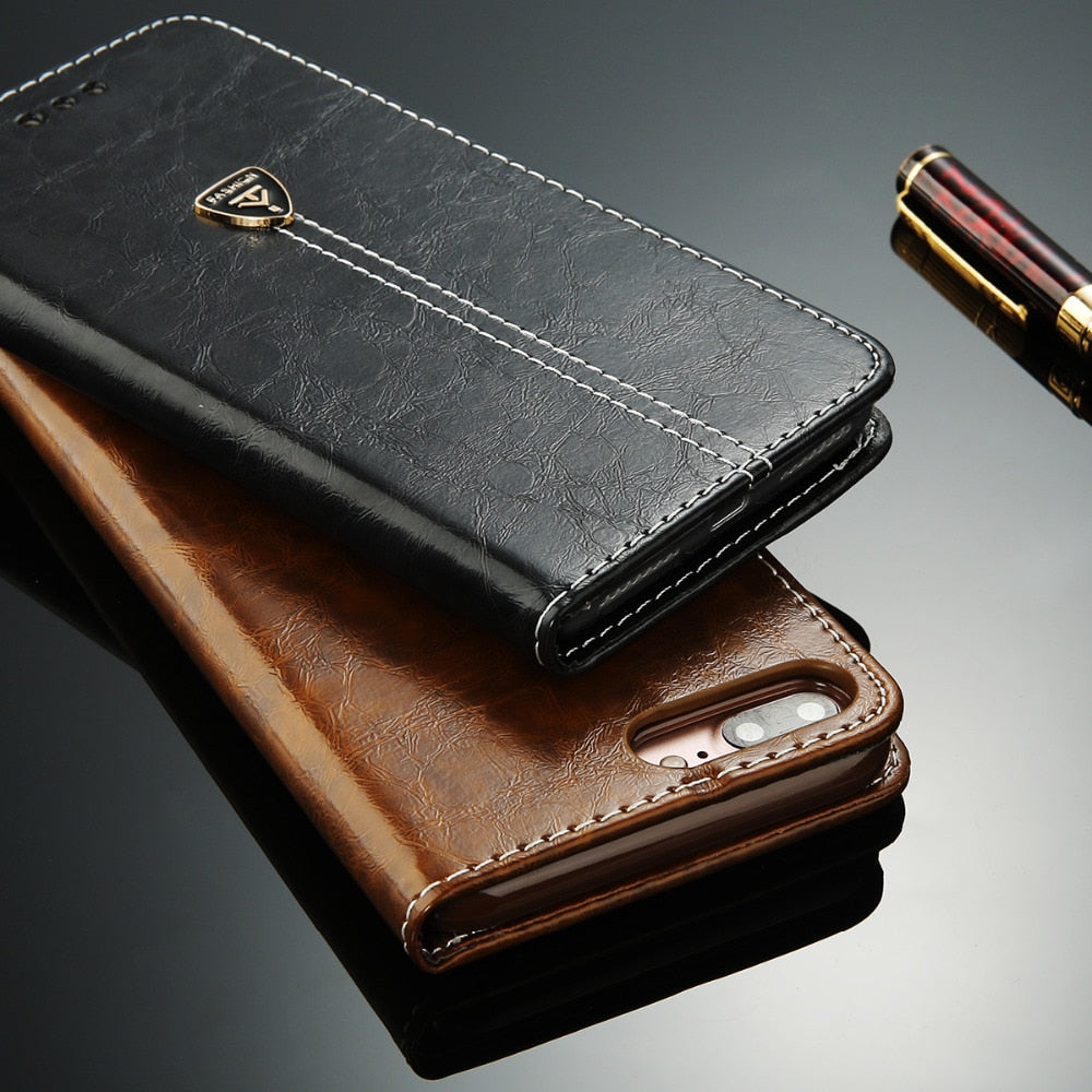 Flip Leather Phone Case Wallet Card Slots Cases Cover For iPhone