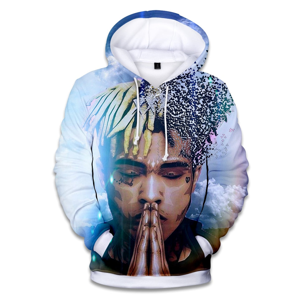 Rapper XXX Tentacion Cotton Hoodies sweatshirts 3D Rapper xxxtentacion Uniform mens hoodies Hip Hop sweatshirt