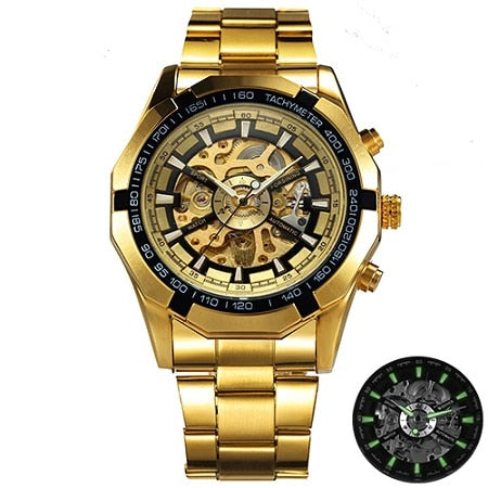 Winner Watch Men Skeleton Automatic Mechanical Watch Gold Skeleton Vintage Man Watch Mens FORSINING Watch Top Brand Luxury