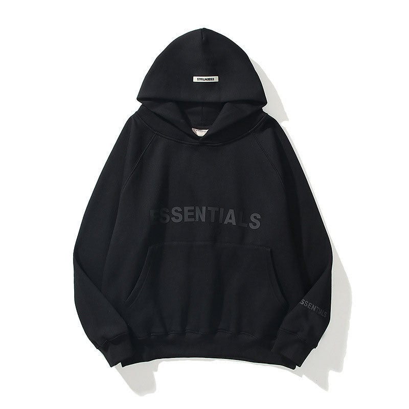 FEAROFGOD Double Line Essentials Fleece Hoodie Unisex Letter Print Sweatshirt