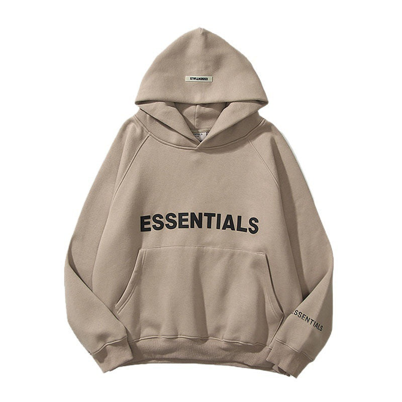 FEAROFGOD Double Line Essentials Fleece Hoodie Unisex Letter Print Sweatshirt