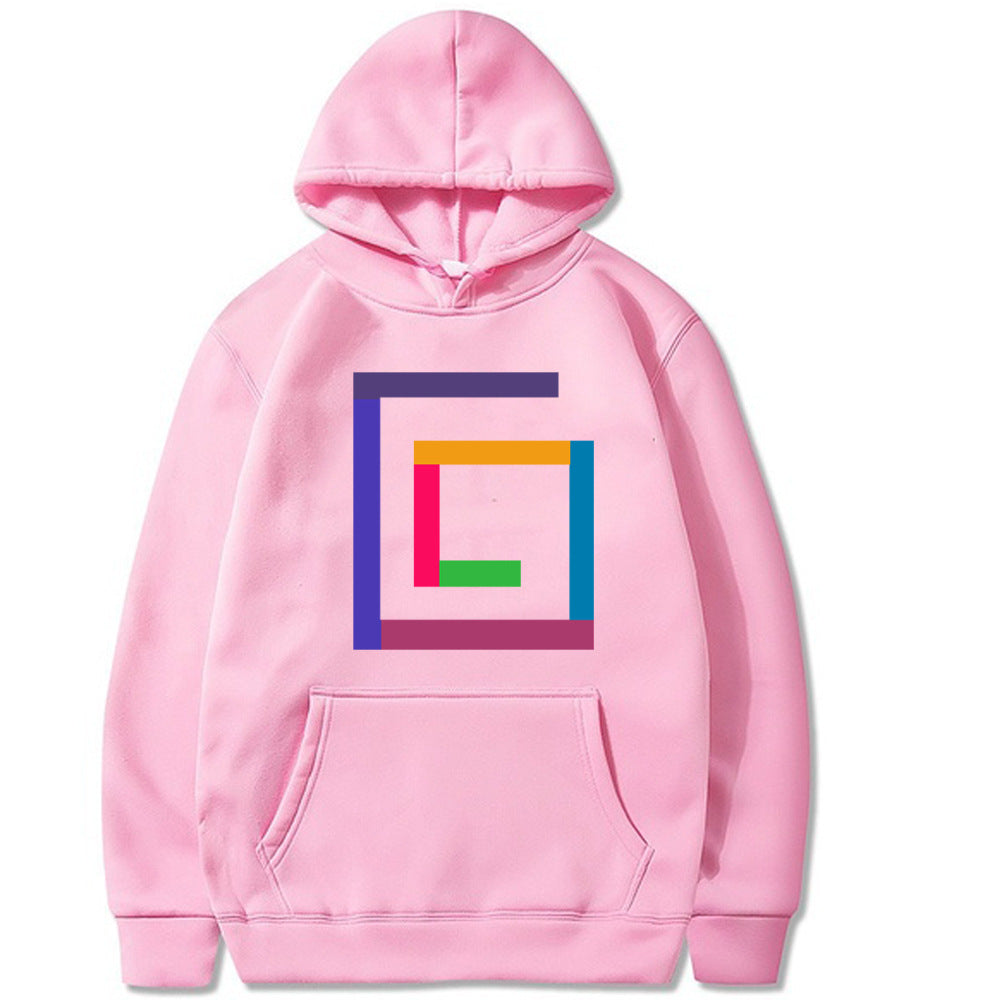 Print Fleece Hooded Sweatshirt