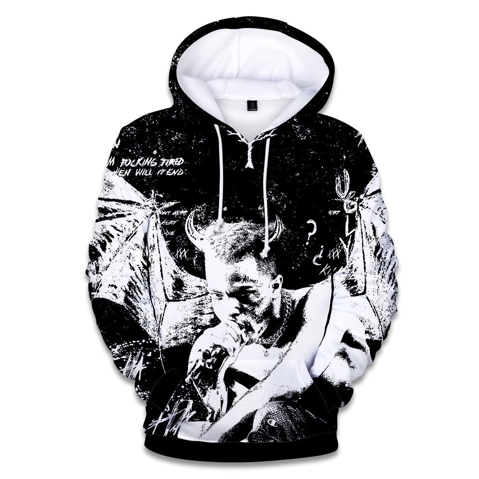 Rapper XXX Tentacion Cotton Hoodies sweatshirts 3D Rapper xxxtentacion Uniform mens hoodies Hip Hop sweatshirt