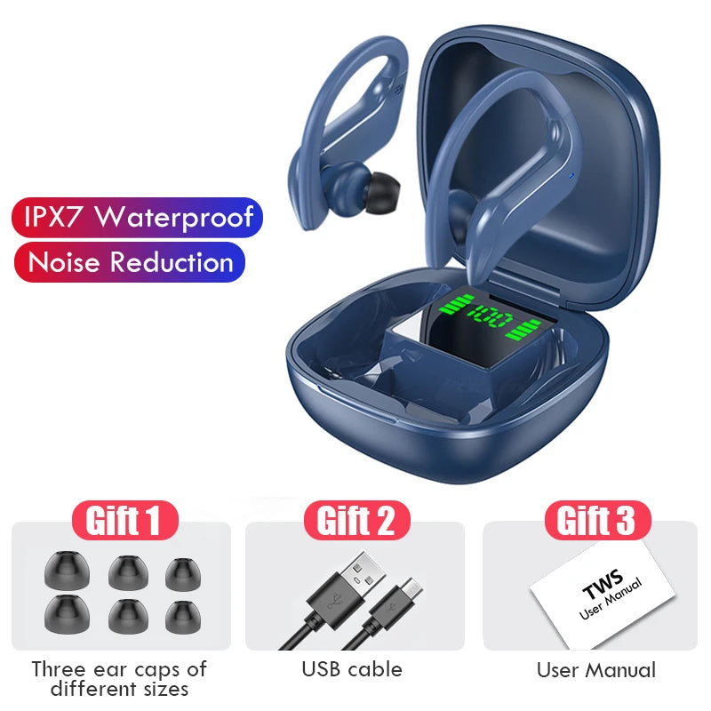 TWS Bluetooth 5.0 Earphones Wireless Bluetooth Headphone Noise Cancelling 9D HiFi Stereo Sport Headset Handsfree With Microphone