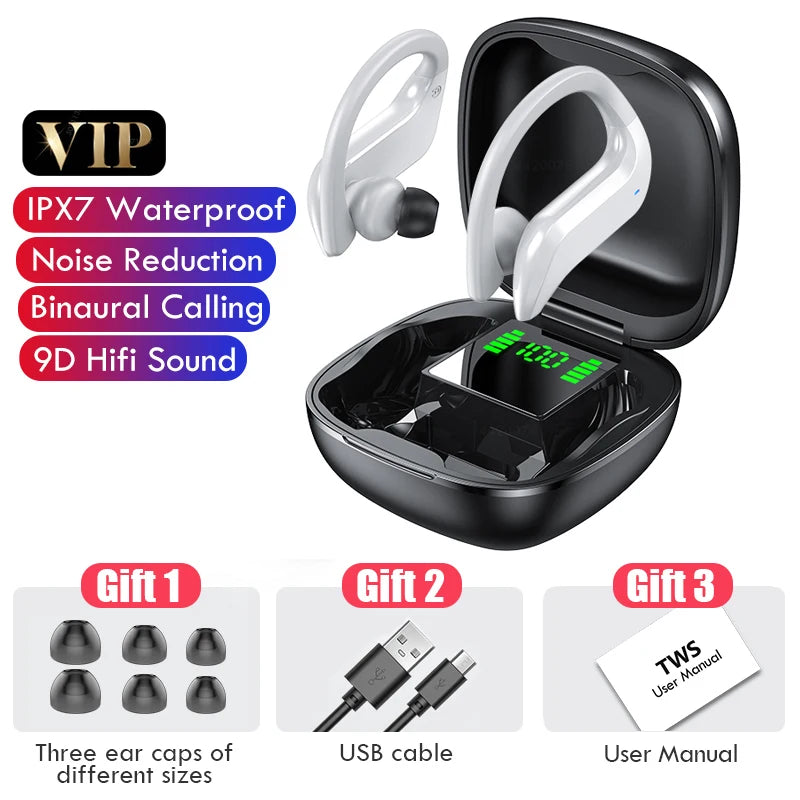 TWS Bluetooth 5.0 Earphones Wireless Bluetooth Headphone Noise Cancelling 9D HiFi Stereo Sport Headset Handsfree With Microphone